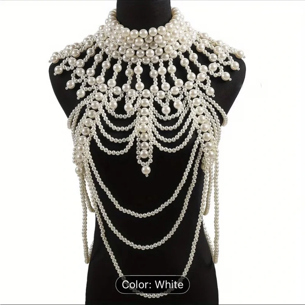 Elegant Pearl Choker Necklace - Picture 6 of 7